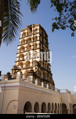 Indien-Tamil Nadu Thanjavur Königspalast Wahrzeichen Glockenturm Stockfoto