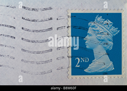 Zweite Klasse britische Briefmarke Stockfoto