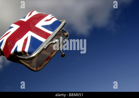 British / UK Handtasche fallen vom Himmel, Austritt Stockfoto