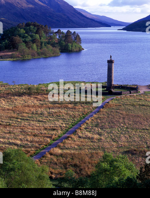 Denkmal für den unbekannten Highlander am Ufer von Loch Shiel, Glenfinnan, Schottland Stockfoto