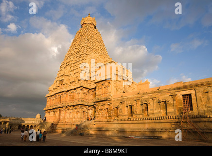 Indien-Tamil Nadu Thanjavur Brihasdishwara Tempel im Morgengrauen Stockfoto