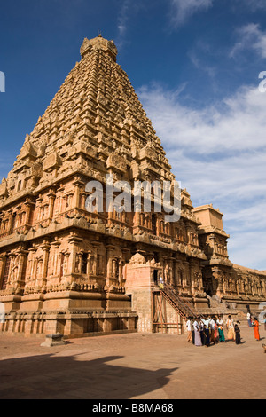 Indien-Tamil Nadu Thanjavur Brihasdishwara Tempel sikhara Stockfoto