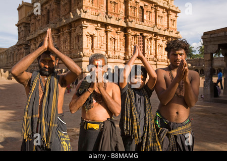 Indien-Tamil Nadu Thanjavur Brihasdishwara Tempel Pilgern Stockfoto