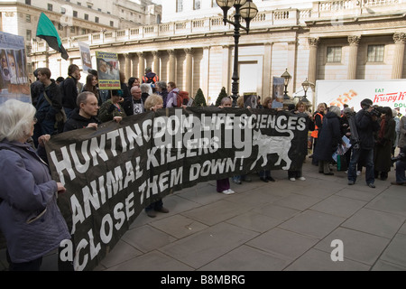 Anti-Huntingdon Life Sciences protestieren in London Stockfoto