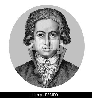 Johann Wolfgang von Goethe 1749 1832 deutscher Dichter Dramatiker Stockfoto