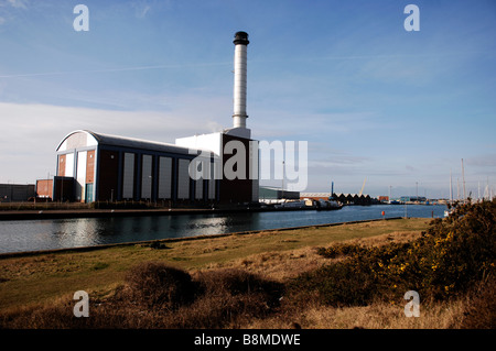 Shoreham Gas-Kraftwerk in Shoreham Harbor Sussex, Großbritannien Stockfoto