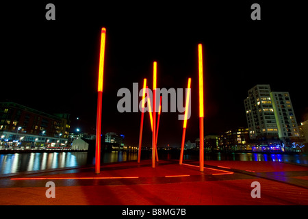 Martha Schwartz entworfen Kunst am Grand Canal Square in Dublin Stockfoto