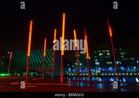 Martha Schwartz entworfen Kunst am Grand Canal Square in Dublin Stockfoto