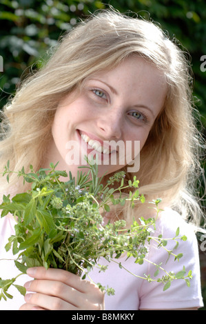 Beauty-Rezepte mit Kräutern Stockfoto