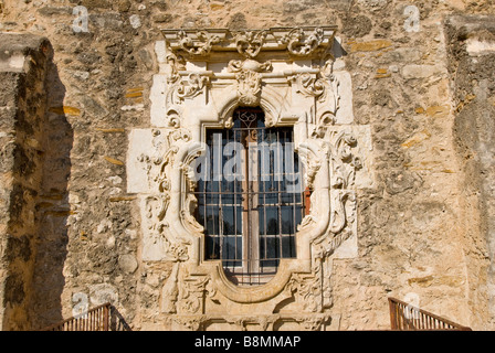 Rosette Mission San Jose San Antonio Texas tx Missionen Nationalpark Stockfoto