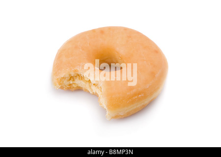 Donut oder Donut isoliert auf weiss Stockfoto