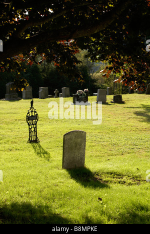 Grabsteine auf dem historischen Friedhof in Kingston, New Brunswick, Kanada Stockfoto