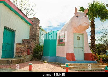 Schwein geformt Kaffeehaus in San Antonio, Texas Stockfoto