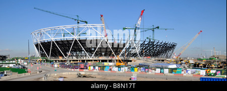 Stratford East London 2012 Olympiastadion Baustelle im März 2009 Stockfoto