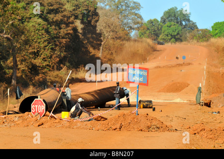 Baustellen in Gambia, Westafrika Stockfoto