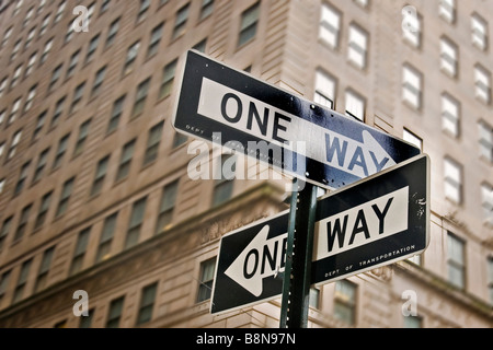 Eine Möglichkeit unterzeichnet an Wall Street in Manhattan Stockfoto