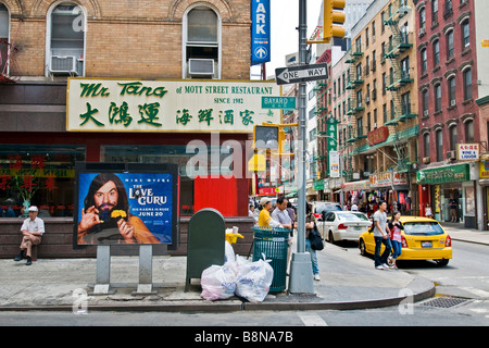 Straßenszene in chinesischen Viertel von Manhattan als Chinatown kennen Stockfoto