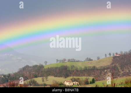 Somewhere over the Rainbow---in Le Marche, Italien Stockfoto