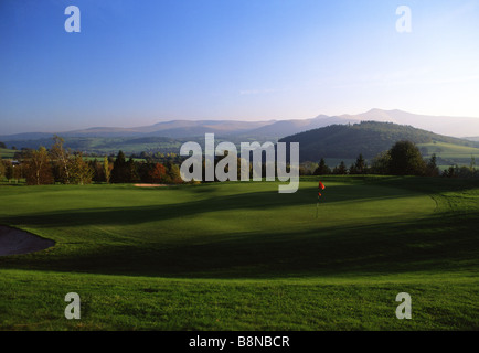 Cradoc Golf Club mit Blick über Brecon Beacons Powys Wales UK Stockfoto