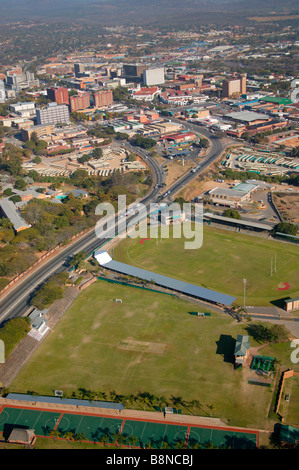 Eine Luftaufnahme von Nelspruit Stadt und Umgebung Stockfoto