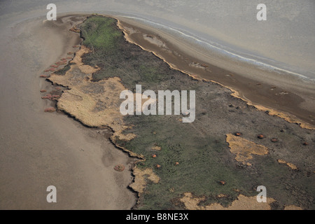 Luftbild von der Küste in das Wattenmeer von speziellen Maputo reservieren Stockfoto