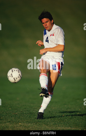Fußballspieler in Aktion Stockfoto