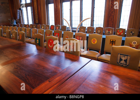 Zimmer im japanischen Stil, Innenraum der Friedenspalast, internationaler Gerichtshof, World Court, den Haag, Niederlande Stockfoto