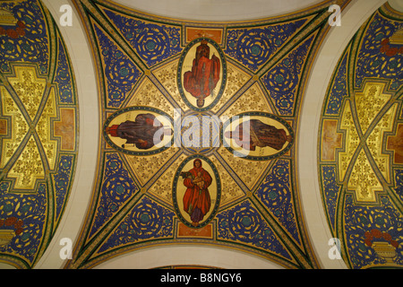 Innenraum der Friedenspalast, internationaler Gerichtshof, World Court, den Haag, Niederlande Stockfoto