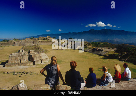 Ansicht von Monte Alban Stockfoto