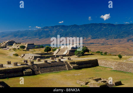 Ansicht von Monte Alban Stockfoto