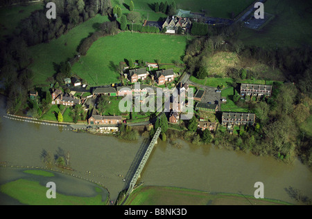 Fluß Severn in Flut an Arley Bewdley Worcestershire England Uk Stockfoto