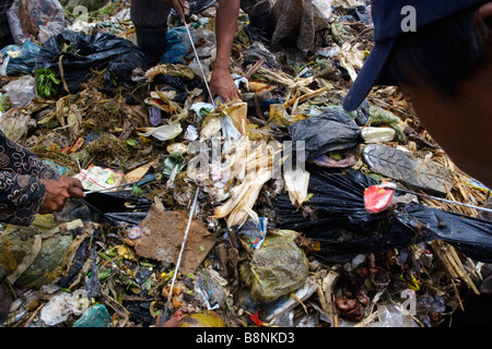 Die Müllkippe (Deponie) in Stung Meanchey Bezirk Phnom Penh in Kambodscha Stockfoto