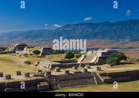 Ansicht von Monte Alban Stockfoto