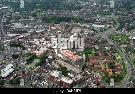 Luftbild von Kidderminster Innenstadt und Ringstraße Worcestershire England Uk Stockfoto