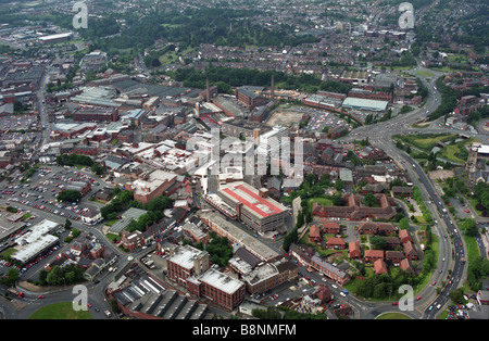 Luftbild von Kidderminster Innenstadt und Ringstraße Worcestershire England Uk Stockfoto