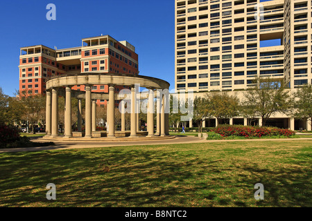 Mecom Rockwell Brunnen und Kolonnade - Houston, TX USA Stockfoto