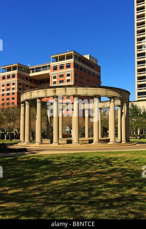 Mecom Rockwell Brunnen und Kolonnade - Houston, TX USA Stockfoto