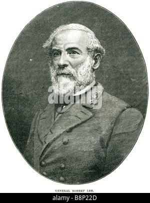 Allgemeine Robert Edward Lee 1807 1870 United States Army Officer Ingenieur Major Gouverneur von Virginia Stockfoto