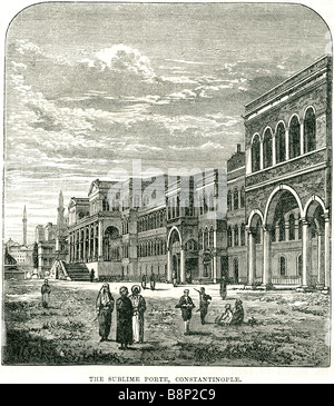 Sublime Porte Konstantinopel 1876 osmanischen Regierungspolitik Stockfoto