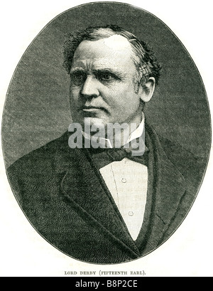 Britischer Staatsmann Lord Derby Edward Henry Stanley 1826 1893 Stockfoto