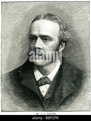 Arthur James Earl Balfour 1848 1930 britischer konservativer Politiker Staatsmann Stockfoto