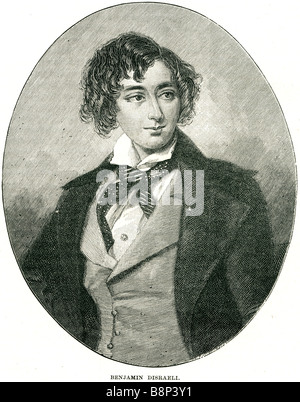 Benjamin Disraeli 1. Earl of Beaconsfield britischer konservativer Staatsmann literarische Figur Stockfoto