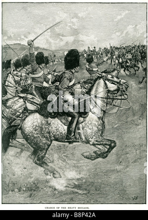 Laden Sie schwere Brigade 1854 Balaclava Kavallerie Dragoon britische Armee Stockfoto