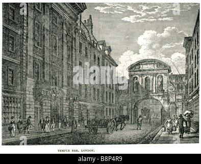 Temple bar London City Fleet Street Strang Christopher Wren Stockfoto