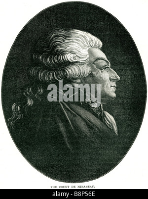 zählen de Mirabeau Honoré Gabriel Riqueti 9. März 1749 – 2. April 1791 französischer Schriftsteller beliebter Redner Staatsmann Revolution Stockfoto