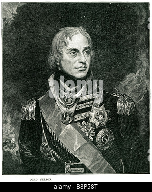 Vize-Admiral Horatio Nelson 1st Viscount 1. Herzog von Bronte KB 29 September 1758 21. Oktober 1805 britische Flaggoffizier Krieg Stockfoto