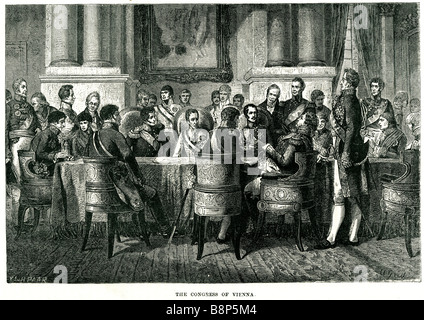 Kongreß von Wien 1814 1815 Konferenz Botschafter europäischer Staaten österreichischen Staatsmannes Klemens Wenzel von Metternich Stockfoto