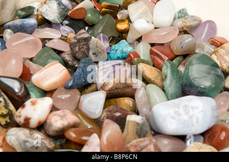 Eine Sammlung von verschiedenen Halbedelsteine Edelsteine Stockfoto