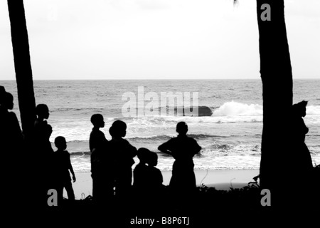 Komoren, Anjouan, Wellen, Westküste. Stockfoto