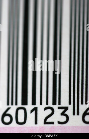 Produkt-Barcode mit Nummern 123 Stockfoto